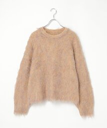 ブークレシャギークルーネックプルオーバー