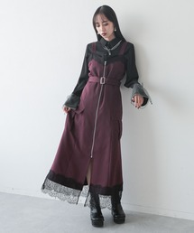 HARE | レースドッキングカーゴジャンスカ(HARE)(ジャンパースカート)