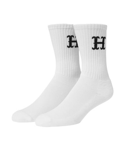 HUF（ハフ）の「CORE 3 PACK CREW SOCKS（ソックス/靴下・メンズ・ブラック×ホワイト・ONE SIZE）」の2枚目の写真