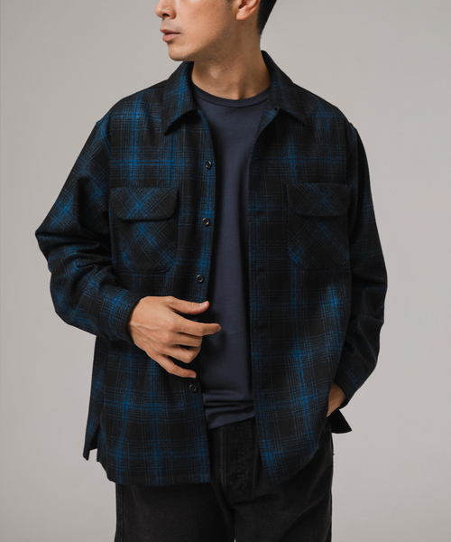 Pendleton エディフィス別注　BEACH SHIRTS ブルー　Lサイズ セール】PENDLETON(ペンドルトン) 別注 BEACH SHIRT（シャツ/ブラウス