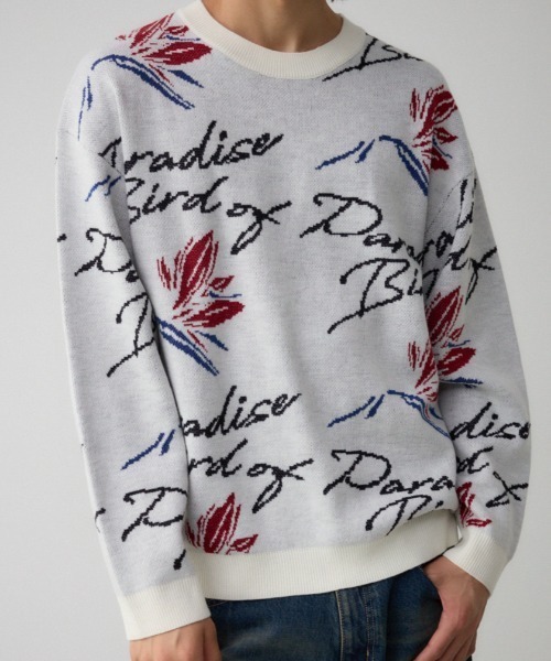 バードオブパラダイスジャガードニット(ニット/セーター)|AZUL BY MOUSSY(アズールバイマウジー)