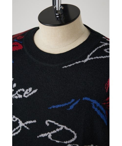 AZUL by moussy(アズールバイマウジー)の「バードオブパラダイスジャガードニット(ニット/セーター・レディース・ブラック系その他/ホワイト系その他・FREE)」の16枚目の写真