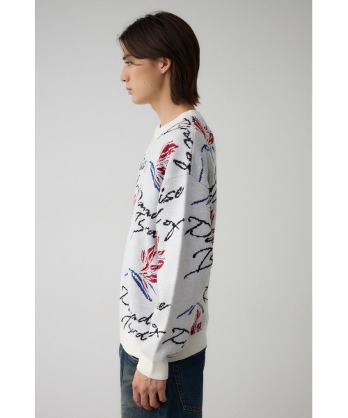 AZUL by moussy(アズールバイマウジー)の「バードオブパラダイスジャガードニット(ニット/セーター・レディース・ブラック系その他/ホワイト系その他・FREE)」の7枚目の写真