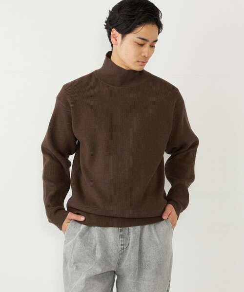 【セール】SHIPS Colors:〈洗濯機可能〉畔編み ハイネック ニット（ニット/セーター）｜SHIPS Colors（シップス カラーズ）