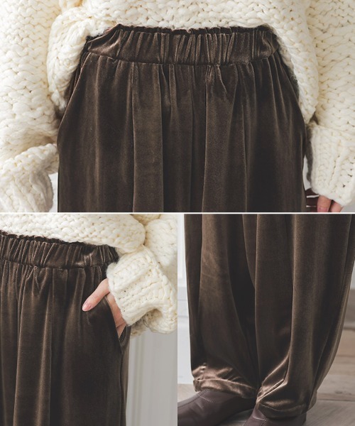DONOBAN（ドノバン）の「ベロアカーブパンツ（その他パンツ・レディース・ブラック/ホワイト/ブラウン・LONG/SHORT）」の19枚目の写真