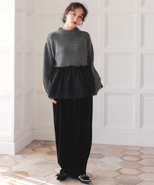 DONOBAN（ドノバン）の「ベロアカーブパンツ（その他パンツ・レディース・ブラック/ホワイト/ブラウン・LONG/SHORT）」の8枚目の写真