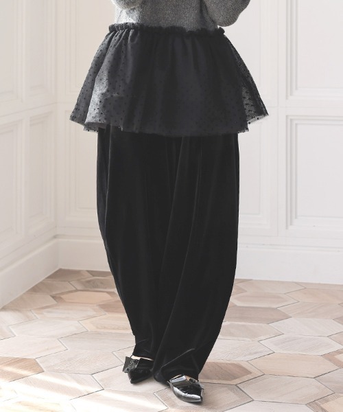 DONOBAN（ドノバン）の「ベロアカーブパンツ（その他パンツ・レディース・ブラック/ホワイト/ブラウン・LONG/SHORT）」の10枚目の写真