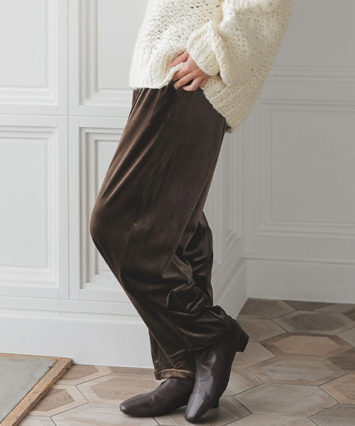 DONOBAN（ドノバン）の「ベロアカーブパンツ（その他パンツ・レディース・ブラック/ホワイト/ブラウン・LONG/SHORT）」の12枚目の写真
