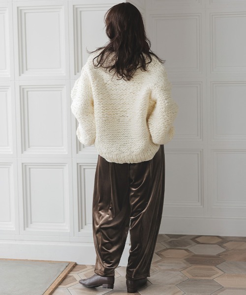 DONOBAN（ドノバン）の「ベロアカーブパンツ（その他パンツ・レディース・ブラック/ホワイト/ブラウン・LONG/SHORT）」の13枚目の写真