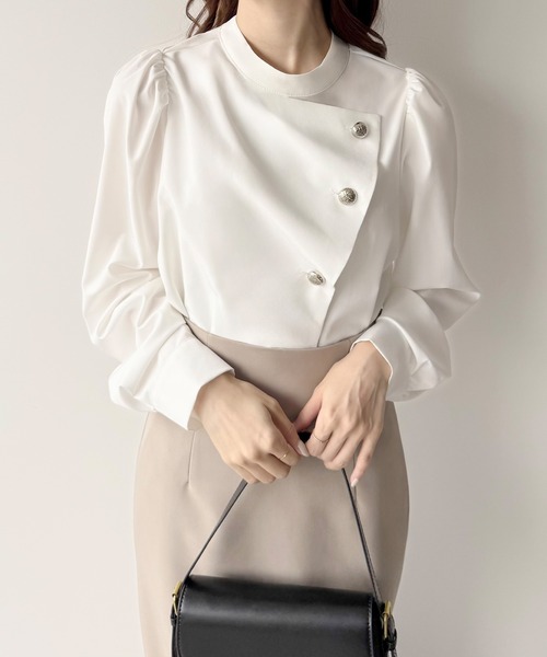 アシメデザインブラウス（シャツ/ブラウス）｜mipiarl（ミピアール）の