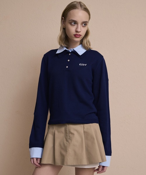 ダブルカラーデザインニット（ニット/セーター）｜EIMY ISTOIRE