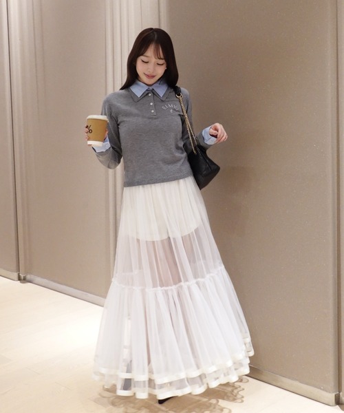 EIMY ISTOIRE（エイミーイストワール）の「ダブルカラーデザインニット