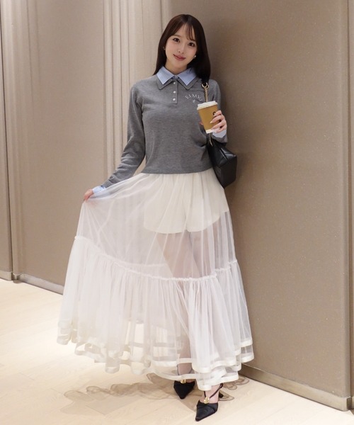 EIMY ISTOIRE（エイミーイストワール）の「ダブルカラーデザインニット