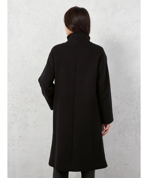 セール】【MANTECO】スタンドカラーコート ウール混 インポート素材