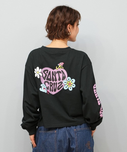 SANTA CRUZ(サンタクルーズ)の「SANTACRUZ/サンタクルーズ クロップド丈ロンT 502251432(Tシャツ/カットソー・レディース・ベージュ/ホワイト/ライトブラック・L/M)」の12枚目の写真