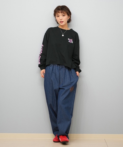 SANTA CRUZ(サンタクルーズ)の「SANTACRUZ/サンタクルーズ クロップド丈ロンT 502251432(Tシャツ/カットソー・レディース・ベージュ/ホワイト/ライトブラック・L/M)」の14枚目の写真