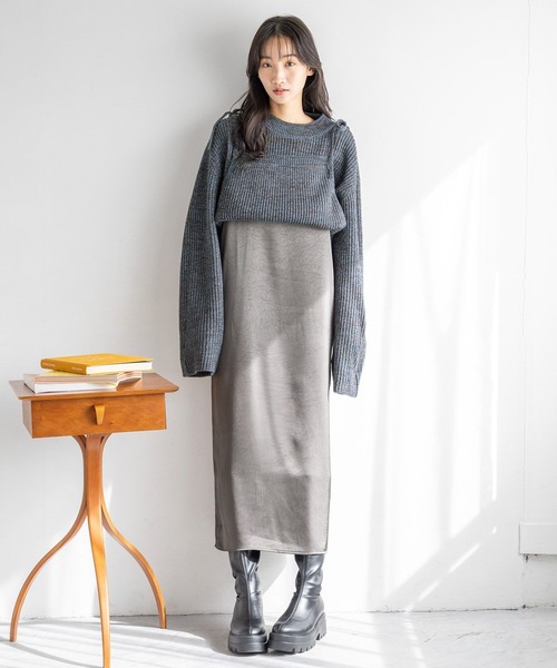 LOWRYS FARM（ローリーズファーム）の「マルチＷＡＹニットキャミＯＰ２Ｐ　 252447（ワンピース・レディース・ブラウン/アイボリー/ブルー/ブラック・FREE）」の10枚目の写真