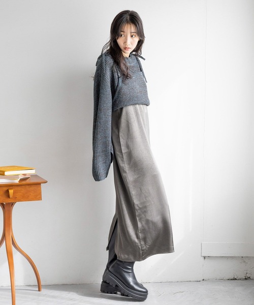 LOWRYS FARM（ローリーズファーム）の「マルチＷＡＹニットキャミＯＰ２Ｐ　 252447（ワンピース・レディース・ブラウン/アイボリー/ブルー/ブラック・FREE）」の12枚目の写真