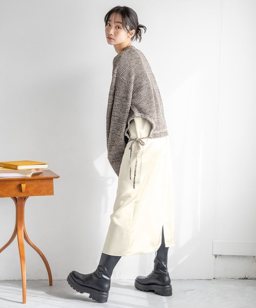 LOWRYS FARM（ローリーズファーム）の「マルチＷＡＹニットキャミＯＰ２Ｐ　 252447（ワンピース・レディース・ブラウン/アイボリー/ブルー/ブラック・FREE）」の8枚目の写真