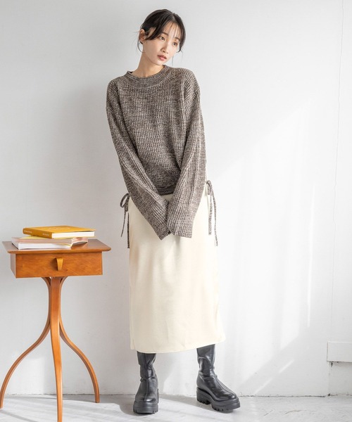 LOWRYS FARM（ローリーズファーム）の「マルチＷＡＹニットキャミＯＰ２Ｐ　 252447（ワンピース・レディース・ブラウン/アイボリー/ブルー/ブラック・FREE）」の9枚目の写真