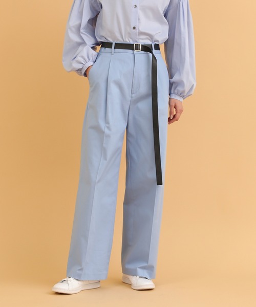 I.T.'S international(イッツインターナショナル)の「ハイウエストセミワイドタックパンツ(その他パンツ・レディース・ピンク/イエロー/サックスブルー/ブラック/グレー系その他・7号/9号/11号)」の4枚目の写真