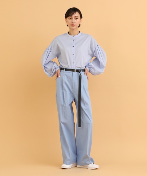 I.T.'S international(イッツインターナショナル)の「ハイウエストセミワイドタックパンツ(その他パンツ・レディース・ピンク/イエロー/サックスブルー/ブラック/グレー系その他・7号/9号/11号)」の15枚目の写真