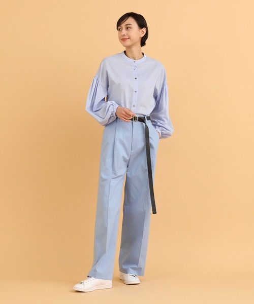 I.T.'S international(イッツインターナショナル)の「ハイウエストセミワイドタックパンツ(その他パンツ・レディース・ピンク/イエロー/サックスブルー/ブラック/グレー系その他・7号/9号/11号)」の16枚目の写真