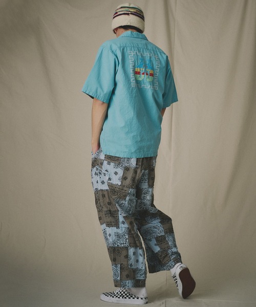 Universal Style Wear（ユニバーサルスタイルウェア）の「Universal Style Wear HAV-A-HANK ハバハンク パッチワーク パンツ（その他パンツ・メンズ・スミクロ/スモークピンク/ホワイト/グレイッシュブルー/グレー・MEDIUM/X-LARGE/LARGE）」の6枚目の写真