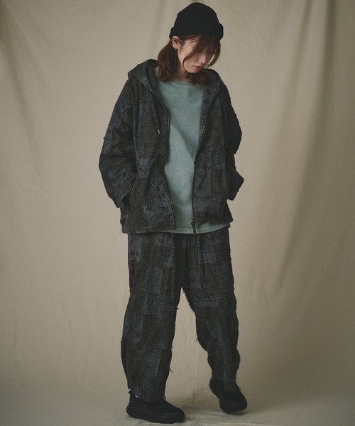 Universal Style Wear（ユニバーサルスタイルウェア）の「Universal Style Wear HAV-A-HANK ハバハンク パッチワーク パンツ（その他パンツ・メンズ・スミクロ/スモークピンク/ホワイト/グレイッシュブルー/グレー・MEDIUM/X-LARGE/LARGE）」の8枚目の写真