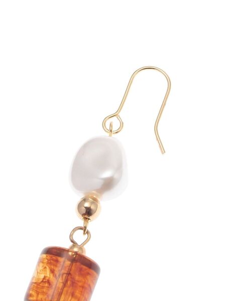 EVRIS（エヴリス）の「TORTOISESHELL SUNNYピアス（ピアス（両耳用）・レディース・シルバー/ゴールド・FREE）」の6枚目の写真