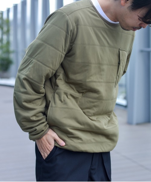 Snow Peak(スノーピーク)の「Flexible Insulated Pullover 中綿(パーカー・メンズ・ブラック/オリーブ/アイボリー・S/M/L)」の7枚目の写真