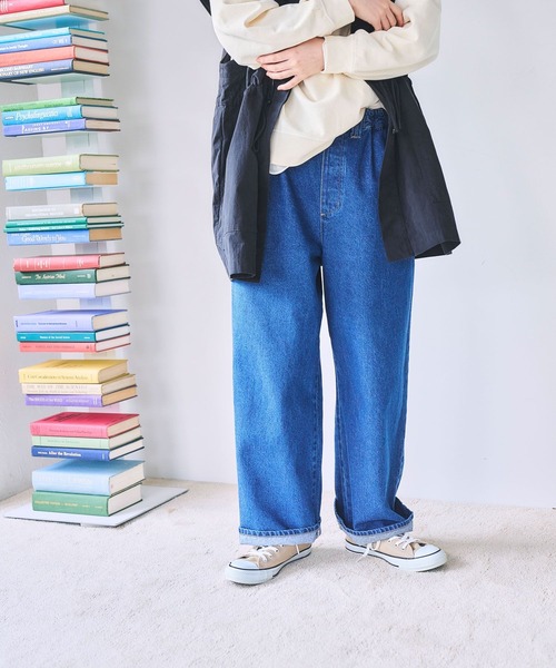 ストレートデニムパンツ[プチ・プラスサイズあり]《CLIP denim》（デニムパンツ）｜studio CLIP（スタディオクリップ）