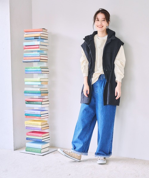 ストレートデニムパンツ[プチ・プラスサイズあり]《CLIP denim》（デニムパンツ）｜studio CLIP（スタディオクリップ）