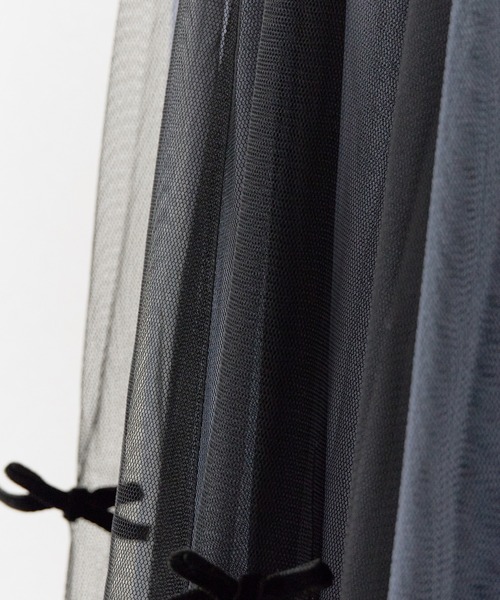 BLANK (ブランク)の「▲Ribbon Tulle Skirt / リボンチュール ティアードスカート(スカート・レディース・ナチュラル/ベージュ/ブラック/グレー・FREE)」の8枚目の写真