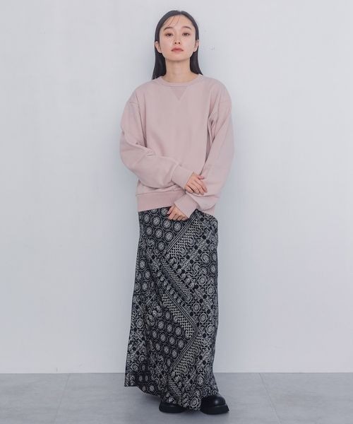 JEANASIS(ジーナシス)の「クリーンジャストウラケプルオーパー/320115(スウェット・レディース・ブラック/杢グレー/ピンク・FREE)」の6枚目の写真