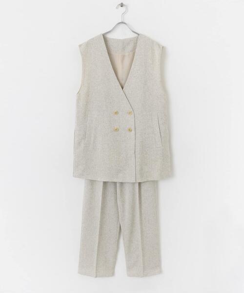 ITEMS URBANRESEARCH（アイテムズ アーバンリサーチ）の「ツイードジレ×パンツセット（セットアップ・レディース・ブラック/ベージュ・FREE）」の16枚目の写真