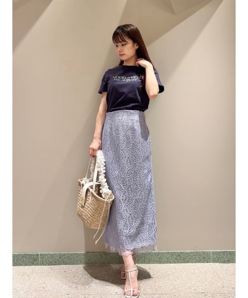 リーフレースタイトスカート 成瀬愛里さん着用】リーフレースタイトスカート