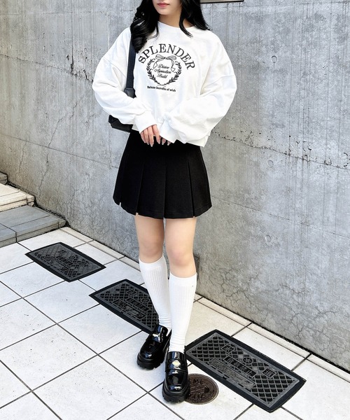 けぇ様❤️10点⭐️A1066⭐️ EGOIST ♥ ラインウエストスウェットスカート GYDA×DCサイドGG STAR LOGOラインスウェットトップス[品番