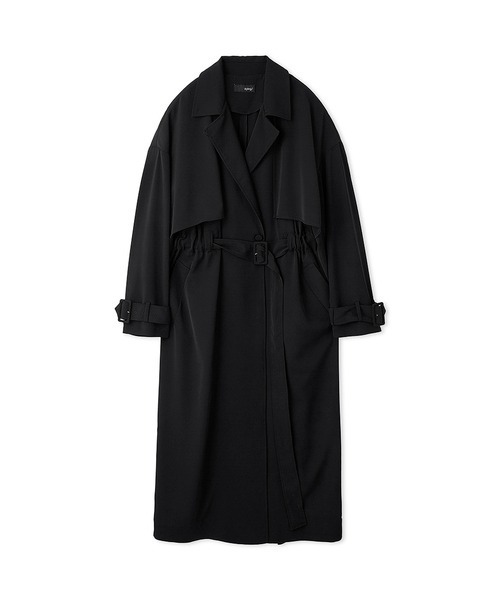 styling/（スタイリング）の「ウエストギャザートレンチコート（その他アウター・レディース・ベージュ/ホワイト/ブラック・1/0）」の4枚目の写真