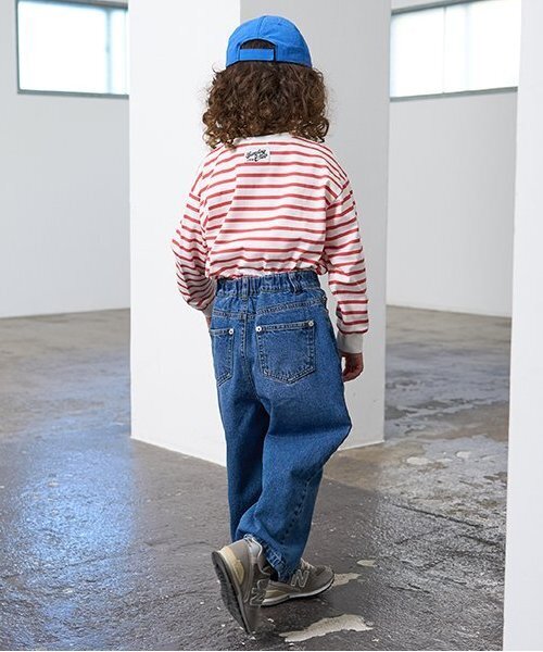 b・ROOM(ビールーム)の「【LOVE DENIM】ストレートパンツ(デニムパンツ・キッズ・サックスブルー/ブルー・110cm/100cm/120cm/130cm/140cm/150cm)」の13枚目の写真
