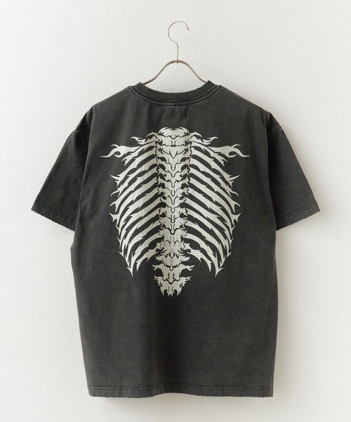 SUPPLIER（サプライヤー）の「SUPPLIER/サプライヤー Vintage Wash Fire Bones Tee Tシャツ（Tシャツ/カットソー・メンズ・ベージュ/ブラック・XL/L/M）」の3枚目の写真