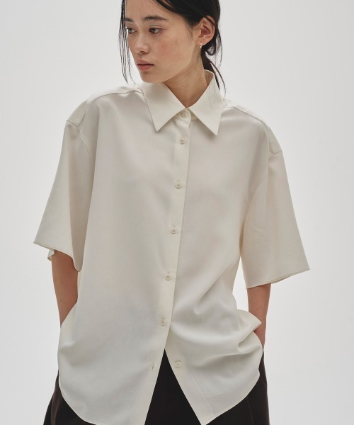 トップス Silk100% Halfsleeve Shirts todayful Silk100% Halfsleeve Shirts（Tシャツ/カットソー）｜TODAYFUL