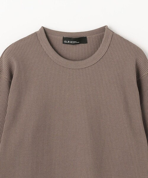 green label relaxing(グリーンレーベルリラクシング)の「ドライワッフル クルーネック Tシャツ -吸水速乾-(Tシャツ/カットソー・メンズ・ホワイト/ライトグレー/ブラック/モカ・S/M/L/XL/XS/XXL)」の17枚目の写真