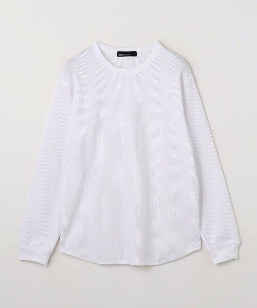 green label relaxing(グリーンレーベルリラクシング)の「ドライワッフル クルーネック Tシャツ -吸水速乾-(Tシャツ/カットソー・メンズ・ホワイト/ライトグレー/ブラック/モカ・S/M/L/XL/XS/XXL)」の20枚目の写真