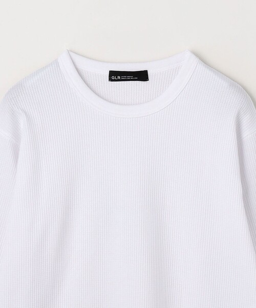 green label relaxing(グリーンレーベルリラクシング)の「ドライワッフル クルーネック Tシャツ -吸水速乾-(Tシャツ/カットソー・メンズ・ホワイト/ライトグレー/ブラック/モカ・S/M/L/XL/XS/XXL)」の22枚目の写真