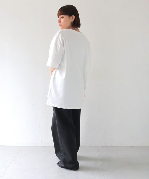 HER CLOSET（ハークローゼット）の「 【HER CLOSET】オーバーサイズヴィンテージグラフィックTシャツ OVERSIZED VINTAGE GRAPHIC T-SHIRT（Tシャツ/カットソー・レディース・チャコールグレー/ブラック/ホワイト・FREE）」の20枚目の写真