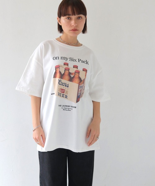 HER CLOSET（ハークローゼット）の「 【HER CLOSET】オーバーサイズヴィンテージグラフィックTシャツ OVERSIZED VINTAGE GRAPHIC T-SHIRT（Tシャツ/カットソー・レディース・チャコールグレー/ブラック/ホワイト・FREE）」の15枚目の写真
