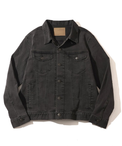 HANES(ヘインズ)の「【HANES/ヘインズ】ストレッチデニムジャケット/Gジャン(デニムジャケット・メンズ・サックスブルー/ネイビー/ブルー/ブラック・M/S/LL/L)」の2枚目の写真