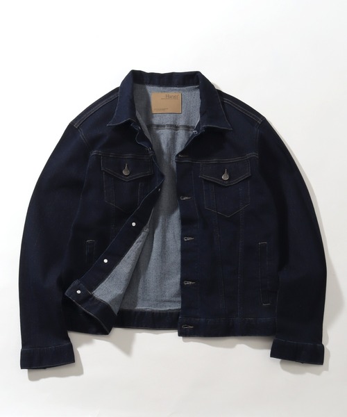HANES(ヘインズ)の「【HANES/ヘインズ】ストレッチデニムジャケット/Gジャン(デニムジャケット・メンズ・サックスブルー/ネイビー/ブルー/ブラック・M/S/LL/L)」の12枚目の写真
