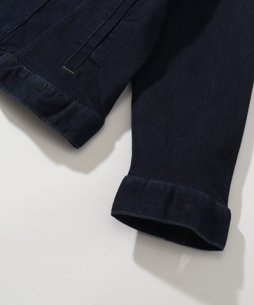 HANES(ヘインズ)の「【HANES/ヘインズ】ストレッチデニムジャケット/Gジャン(デニムジャケット・メンズ・サックスブルー/ネイビー/ブルー/ブラック・M/S/LL/L)」の19枚目の写真